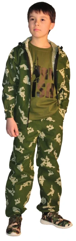 Костюм детский "Маскхалат-ХЛОПОК" тк.бязь, пл.140гр., кмф "Березка" РАСПРОДАЖА 20%