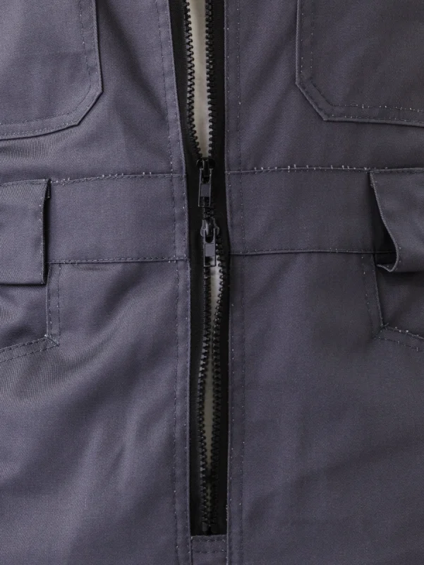 Костюм "ГОРОД" куртка/полукомб. цвет: Т.СЕРЫЙ/ЧЕРНЫЙ