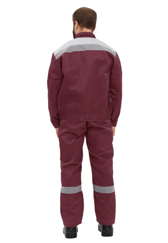 Костюм "ЛЕГИОН" куртка/полукомб. БОРДОВЫЙ/СЕРЫЙ