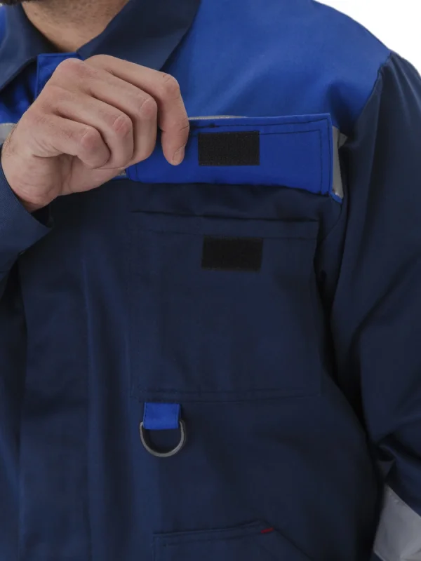 Костюм "ЛЕГИОН" куртка/полукомбинезон, цвет: Т.СИНИЙ/ВАСИЛЁК, ткань: ТВИЛ-250