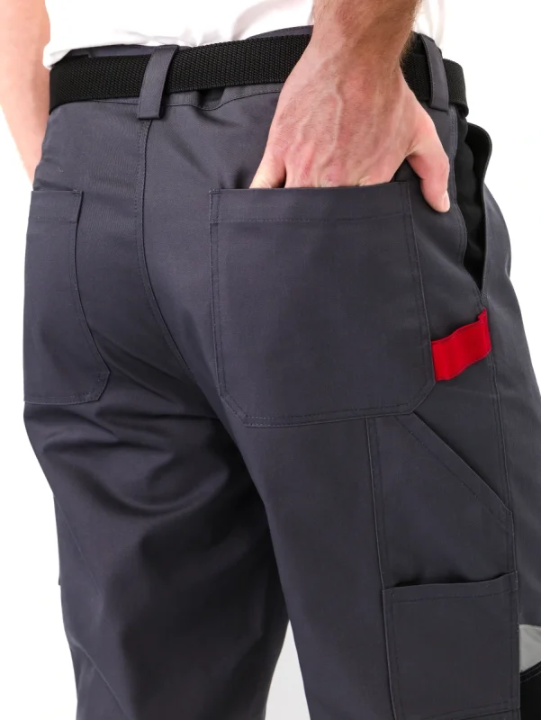 Костюм "МЕГА" куртка/брюки, цвет: Т.СЕРЫЙ/ЧЕРНЫЙ/КРАСНЫЙ