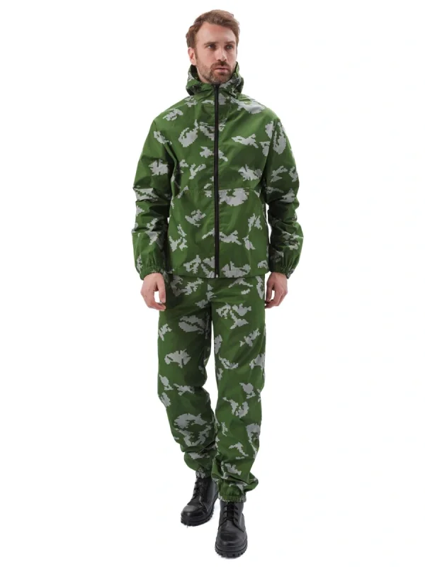 Костюм "МАСКХАЛАТ" куртка/брюки, цвет: кмф "Граница зеленый", ткань: Сорочечная