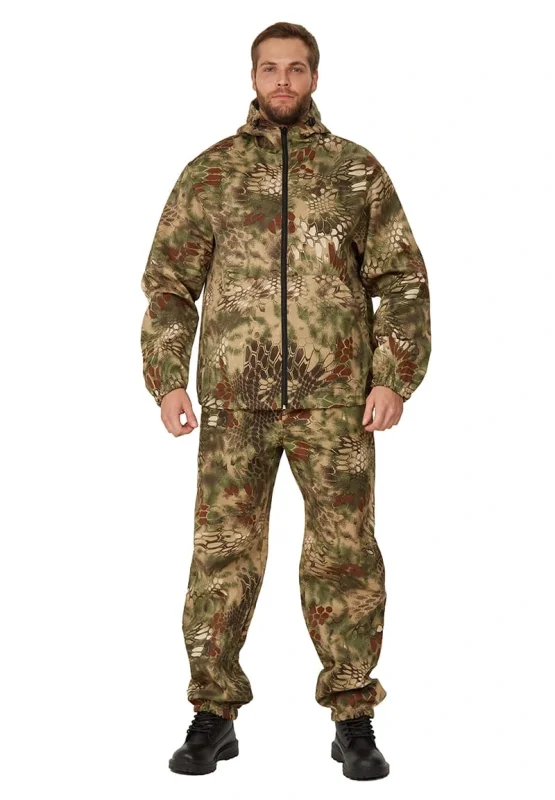 Костюм "МАСКХАЛАТ-ГРЕТА" куртка/брюки, цвет: кмф "Питон зелёный", ткань: Грета