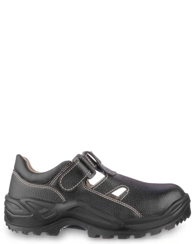 Полуботинки кожаные с перфорацией СТИКС ПУ, металлический подносок