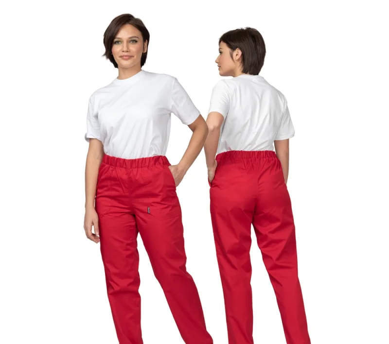 Брюки женские "Хирург" красные