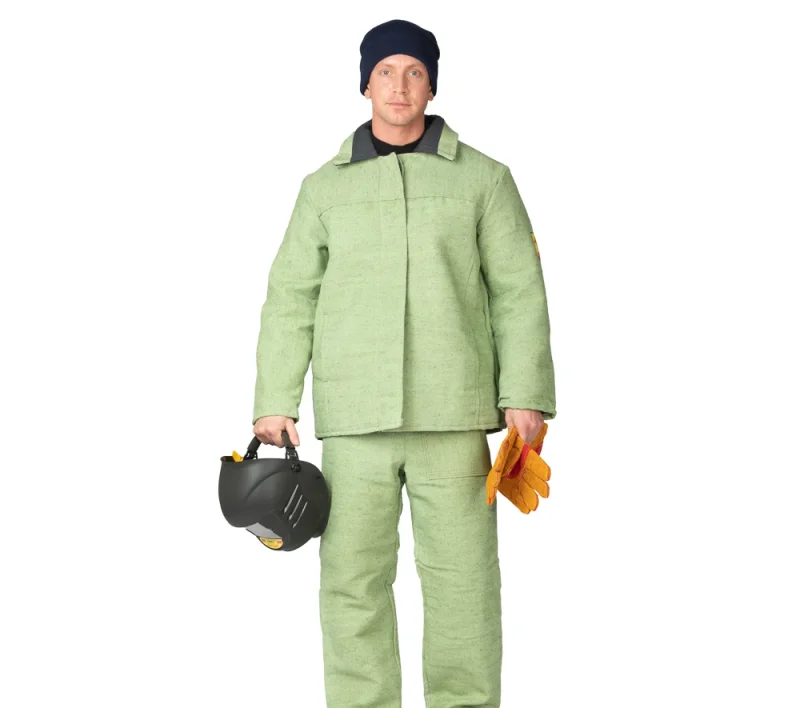 Костюм сварщика утеплённый брезентовый с огнестойкой пропиткой хаки