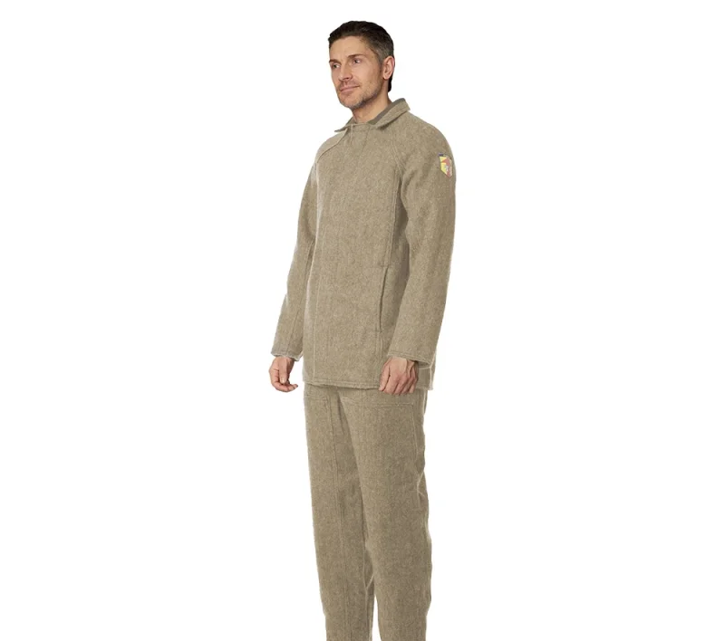 Костюм жаростойкий суконный серый с огнестойкой пропиткой (куртка и брюки)