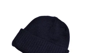 Шапка зимняя трикотажная синяя