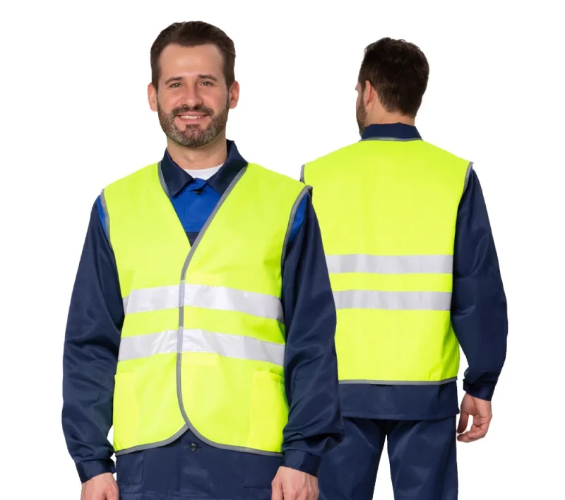 Жилет сигнальный "Спектр Лайт 1" лимонный с застёжкой на контактной ленте