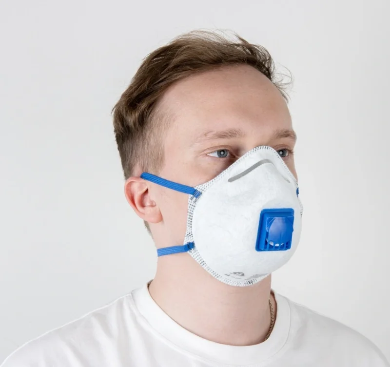 Респиратор с клапаном выдоха и углем Е JM-7628 Micron Pro FFP2 R D Jeta Safety (аналог 3М 9926Р)