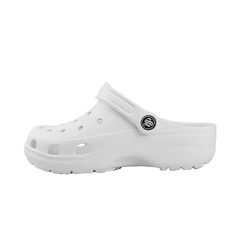 Сабо ЭВА медицинские (STEP) мужские, с перфорацией и ремешком, белые